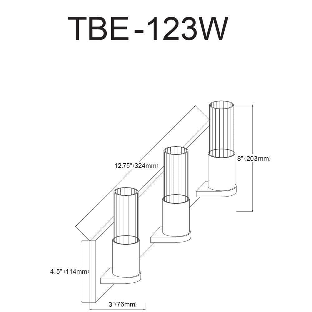 image-3LT Incandescent Vanity, MB, CLR Fluted Glass
