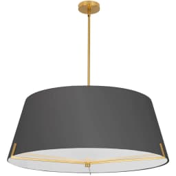 image-4 LT Incandescent Pendant, AGB, BK fabric shade