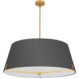 image-4 LT Incandescent Pendant, AGB, BK fabric shade