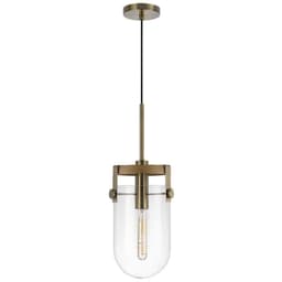 image-Stovall 60W Metal/Glass/Birch Wood Pendant Light