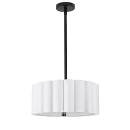 image-3 Light Matte Black Pendant w/ White Shade