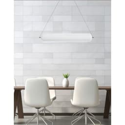 image-36W Horizontal Pendant Aged Brass with Clear Acrylic Diffuser