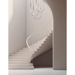 image-62W Horizontal Pendant Polished Chrome with White Silicone Diffuser