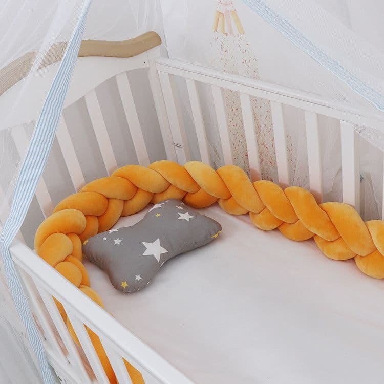 image-Baby Bumper Bed Braid Knot Pillow Cushion Bumper for Infant cuna Bebe lit Crib Protector Cot Bumper Room Decor