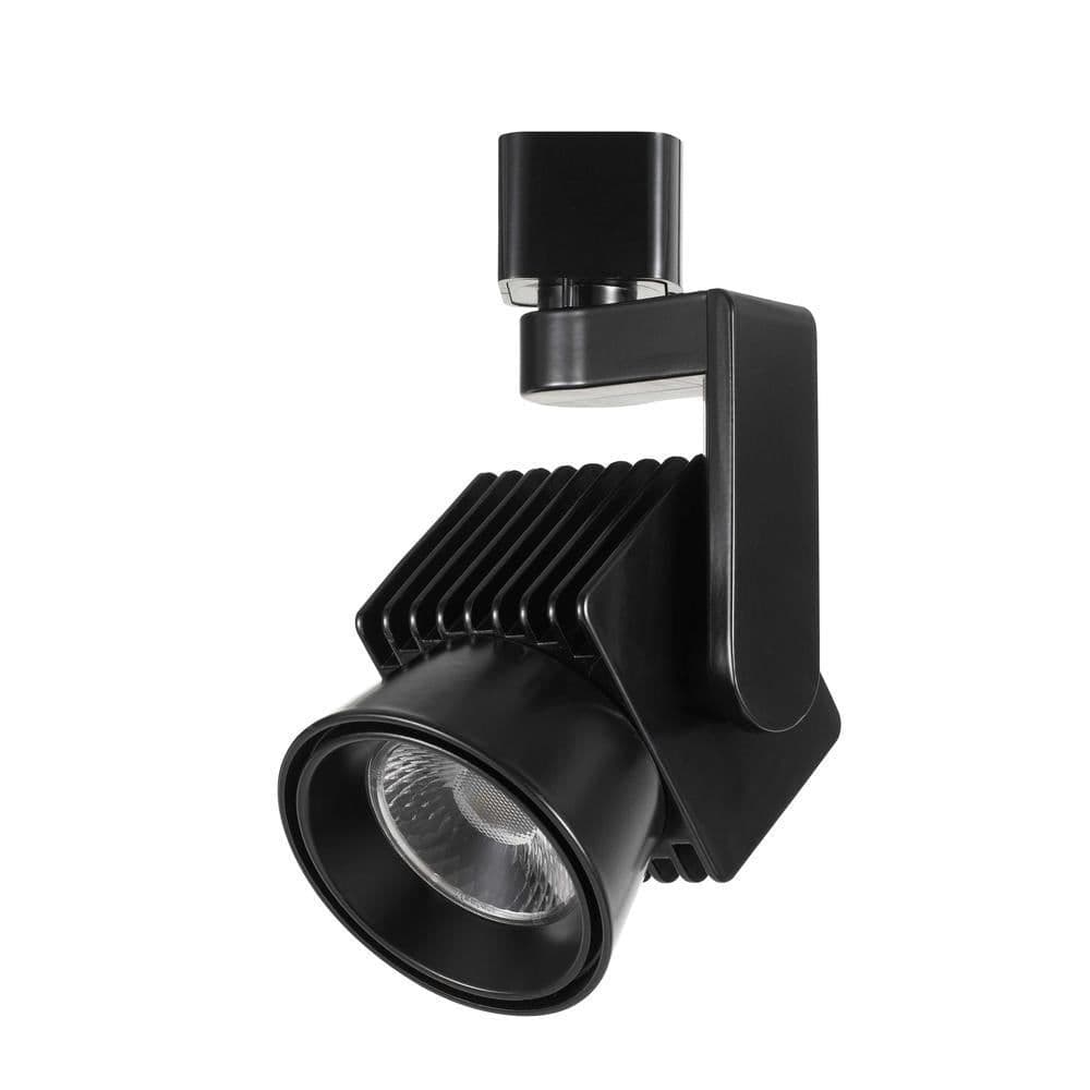 image-Dimmable integrated LED12W, 840 Lumen, 80 CRI, 3000K, 3 Wire Track Fixture, HT807BK