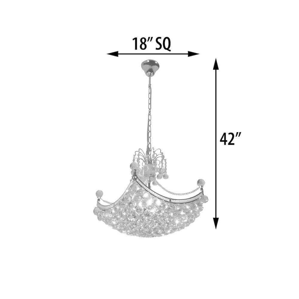 image-Crystal Orb Basket Chandelier
