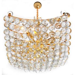 image-Crystal Orb Basket Chandelier
