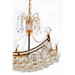 image-Crystal Orb Basket Chandelier