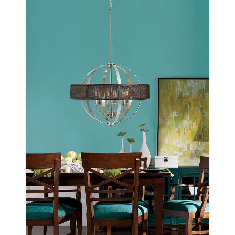 image-60W X 6 Willow Chandelier (Edison Bulbs Not Included)