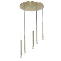 image-5 Light Pendant in Aged Brass