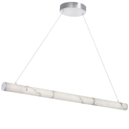 image-30W Polished Chrome Horizontal Pendant w/ Alabaster Diffuser