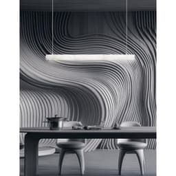 image-30W Polished Chrome Horizontal Pendant w/ Alabaster Diffuser
