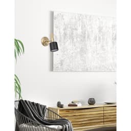 image-1 Light Wall Satin Chrome Matte Black & Aged Brass with Frosted Diffuser