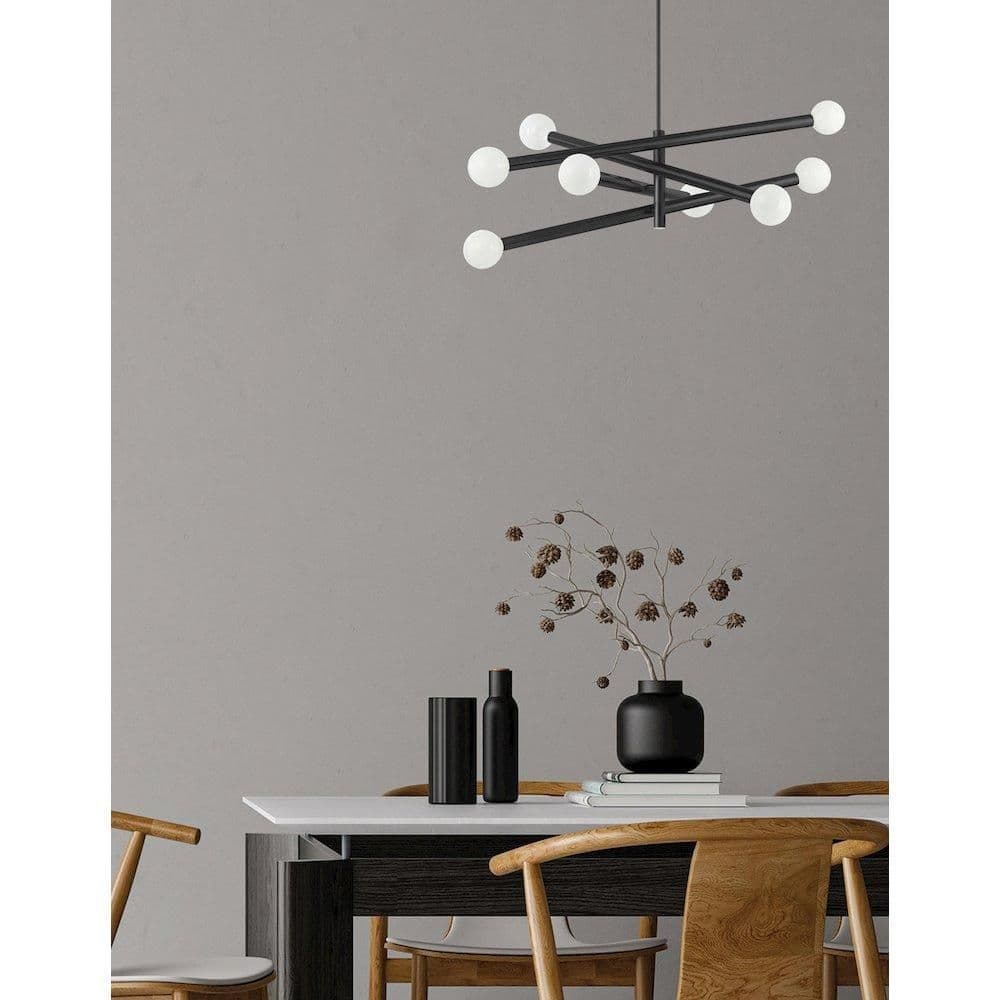 image-8 Light Incandescent Chandelier Matte Black