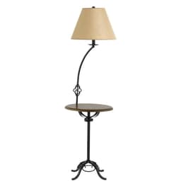 image-150W 3Way Iron Fl Lp W/Wood Tray Tb