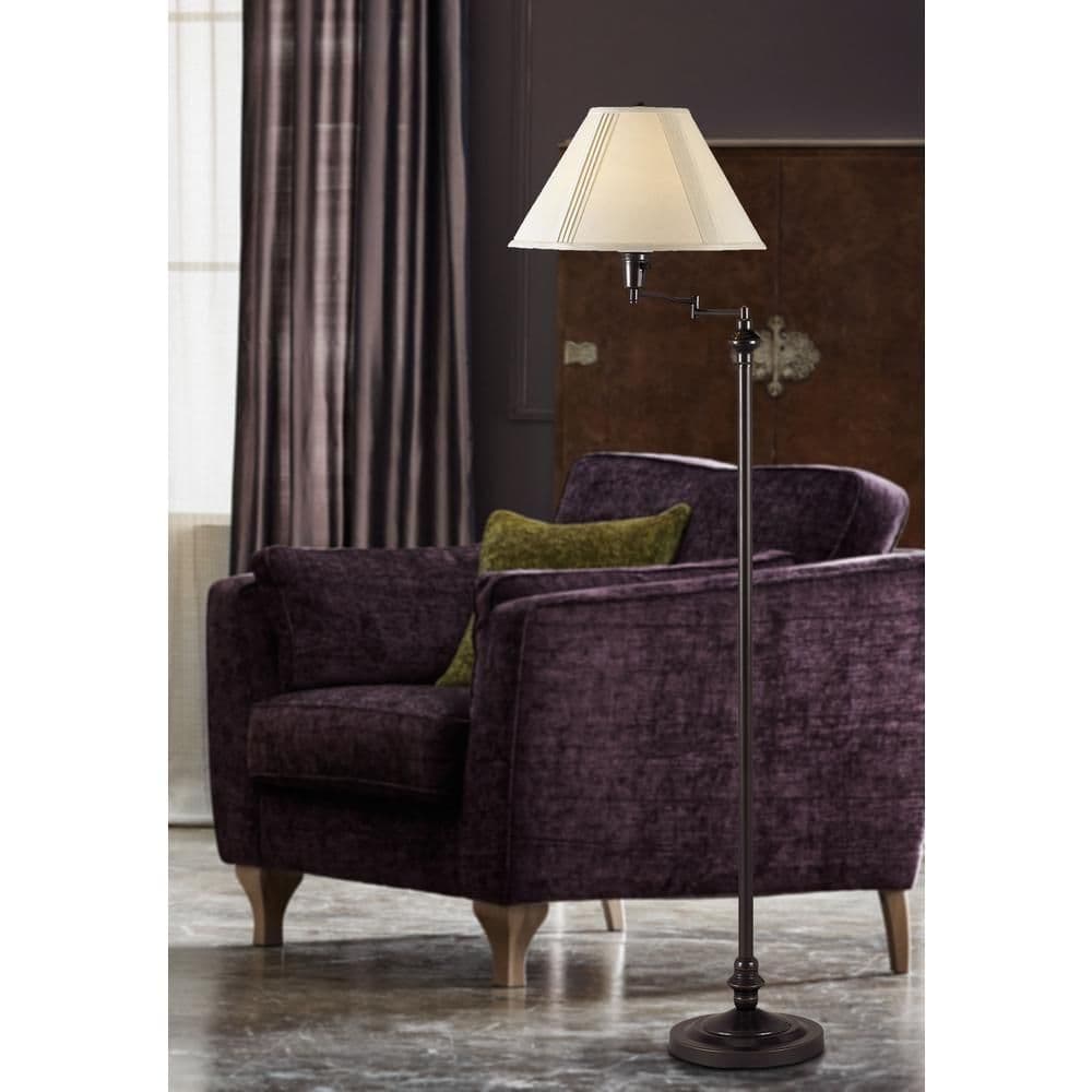 image-150W 3 Way Swing Arm Floor Lamp