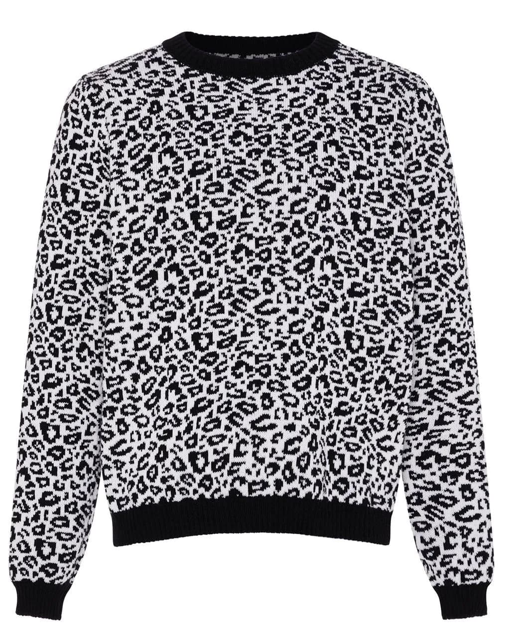image-Leopard Wool & Cashmere Knitted Jumper