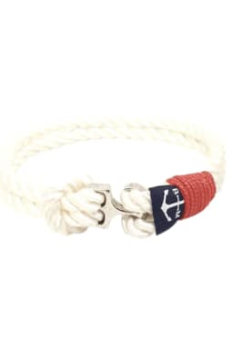 image-Sailors White and Red Nautical Bracelet