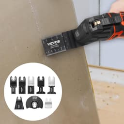 image-VEVOR Lames de Scie Oscillante 30PCS Lames Outil Multifonction Universelles Dégagement Rapide 8 Types Lames Outils Oscillants pour Bois Métal Plastique pour Dewalt Milwaukee Hitachi Chicago Craftsman