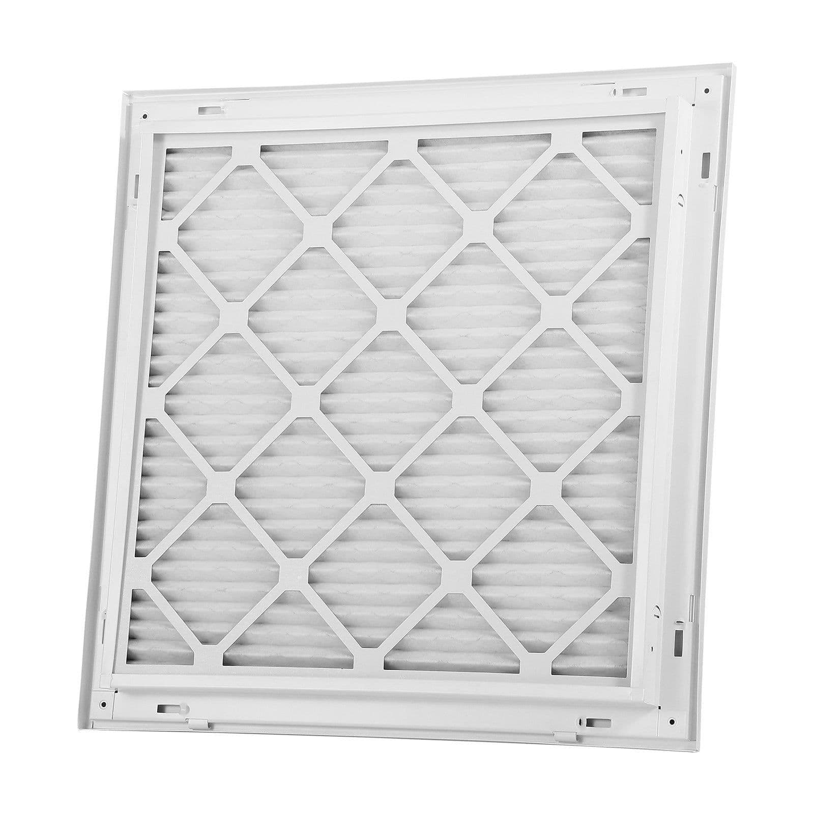 image-VEVOR Grille de Retour d'Air avec Filtre pour Ouverture de Conduit 50,5 x 50,5 cm, Grille de Ventilation de Retour d'Air Murale, en Acier Revêtement en Poudre, pour Amélioration de la Ventilation