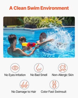 image-VEVOR Système de chloration d'eau salée, pour piscines creusées de 151,4 kL, cellule de chloration de piscine, compatible avec Hayward W3T-Cell-15 (T15), 28,7 g/h, avec ligne électrique 4,6 m, blanc
