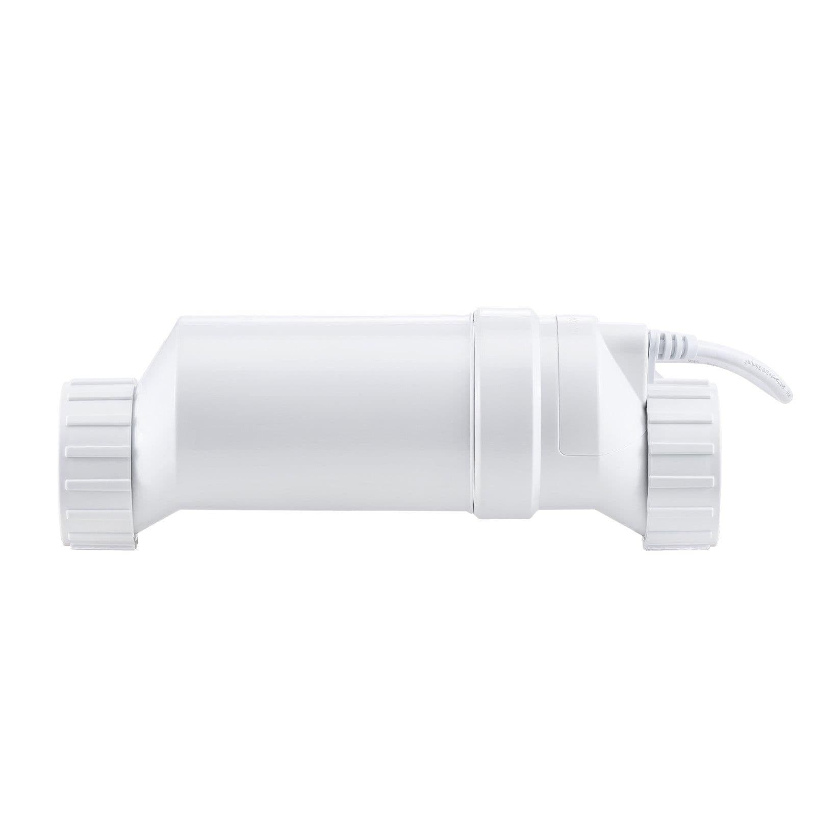 image-VEVOR Système de chloration d'eau salée, pour piscines creusées de 151,4 kL, cellule de chloration de piscine, compatible avec Hayward W3T-Cell-15 (T15), 28,7 g/h, avec ligne électrique 4,6 m, blanc