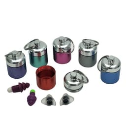 image-Aluminum Alloy Earplug Storage Case - Colorful Metal