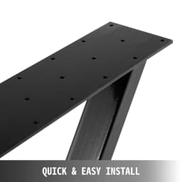 image-VEVOR Tischbeine Metall Tischgestell Metall schwarze Schreibtischbeine 71 cm Höhe 61 cm Breite Bankbeine Couchtischbeine 800 kg