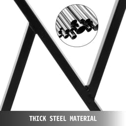image-VEVOR Tischbeine Metall Tischgestell Metall schwarze Schreibtischbeine 71 cm Höhe 61 cm Breite Bankbeine Couchtischbeine 800 kg