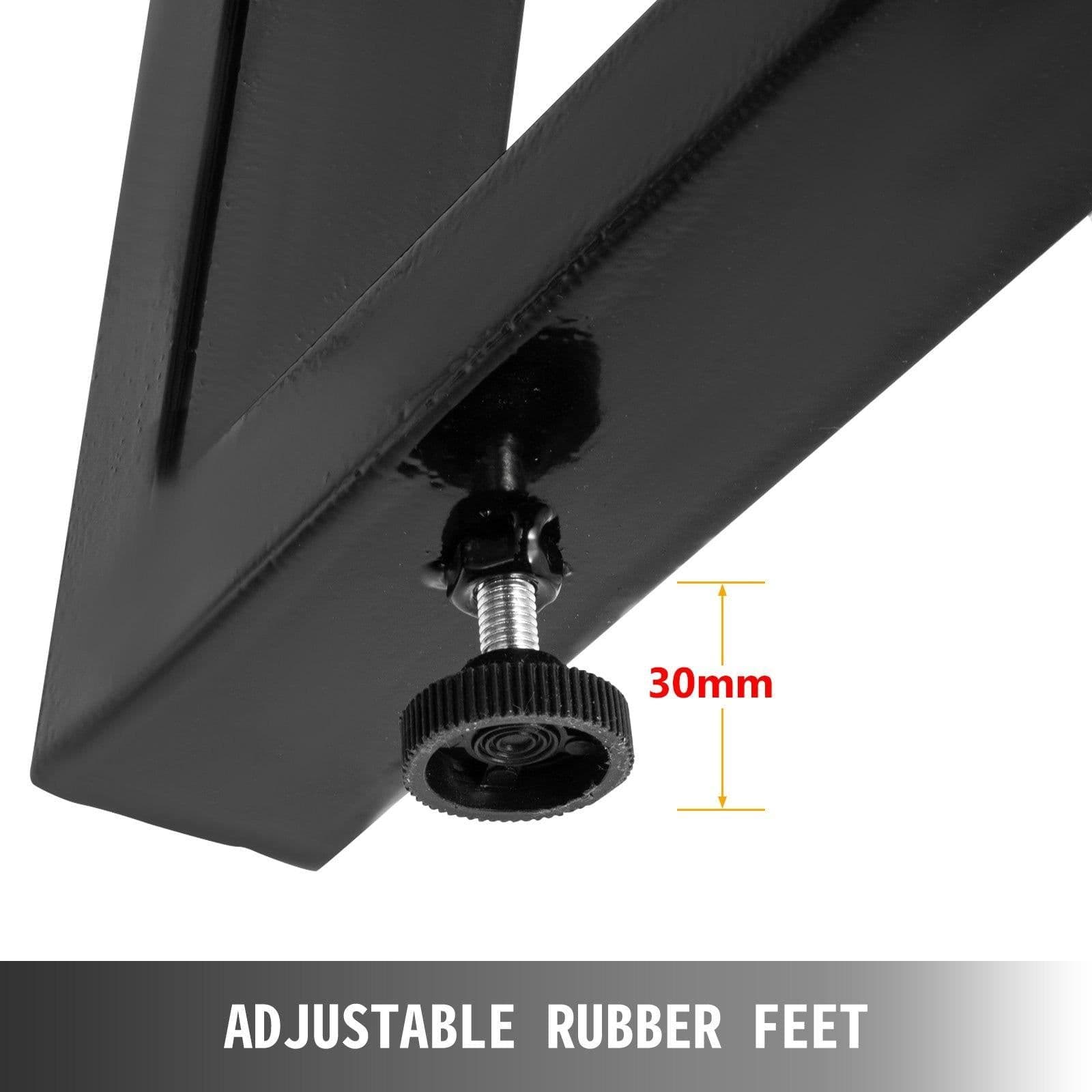 image-VEVOR Tischbeine Metall Tischgestell Metall schwarze Schreibtischbeine 71 cm Höhe 61 cm Breite Bankbeine Couchtischbeine 800 kg