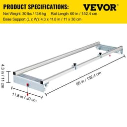 image-VEVOR Traîneau de routeur, 152,4 cm, gabarit de guidage de dalle pour travail du bois avec fonction de verrouillage, portable et facile à régler, raboteuse pour aplatir le bois, bricolage à domicile