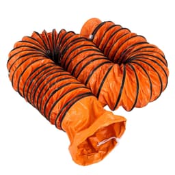 image-VEVOR Tuyau en PVC 25 pi, Gaine de ventilation Flexible 12 po, Tuyau flexible PVC Conduit en PVC antidéflagrant Résistant à l'usure Cordes ajustables pour ventilateur d'extraction dans les usines