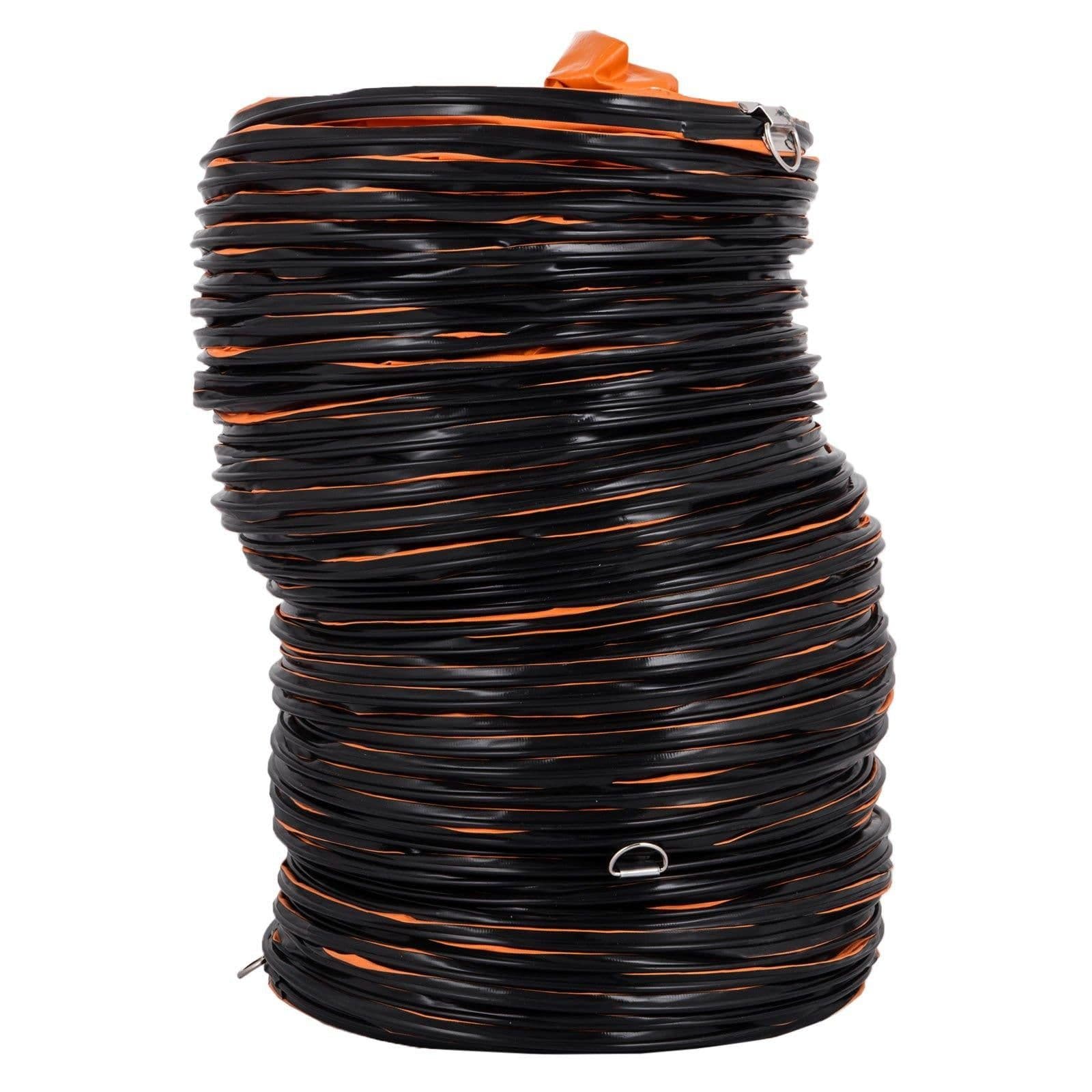 image-VEVOR Tuyau en PVC 25 pi, Gaine de ventilation Flexible 12 po, Tuyau flexible PVC Conduit en PVC antidéflagrant Résistant à l'usure Cordes ajustables pour ventilateur d'extraction dans les usines