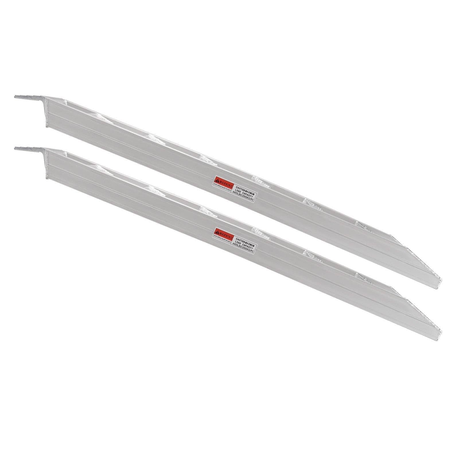 image-VEVOR Rampes de Chargement en Alu, Charge 4 t, Rampe d’Accès avec Extrémité de Fixation Supérieure à Crochet, Rail de Chargement pour Moto, Tracteur, VTT, Camion, Tondeuse à Gazon, 183x38 cm, 2PCs