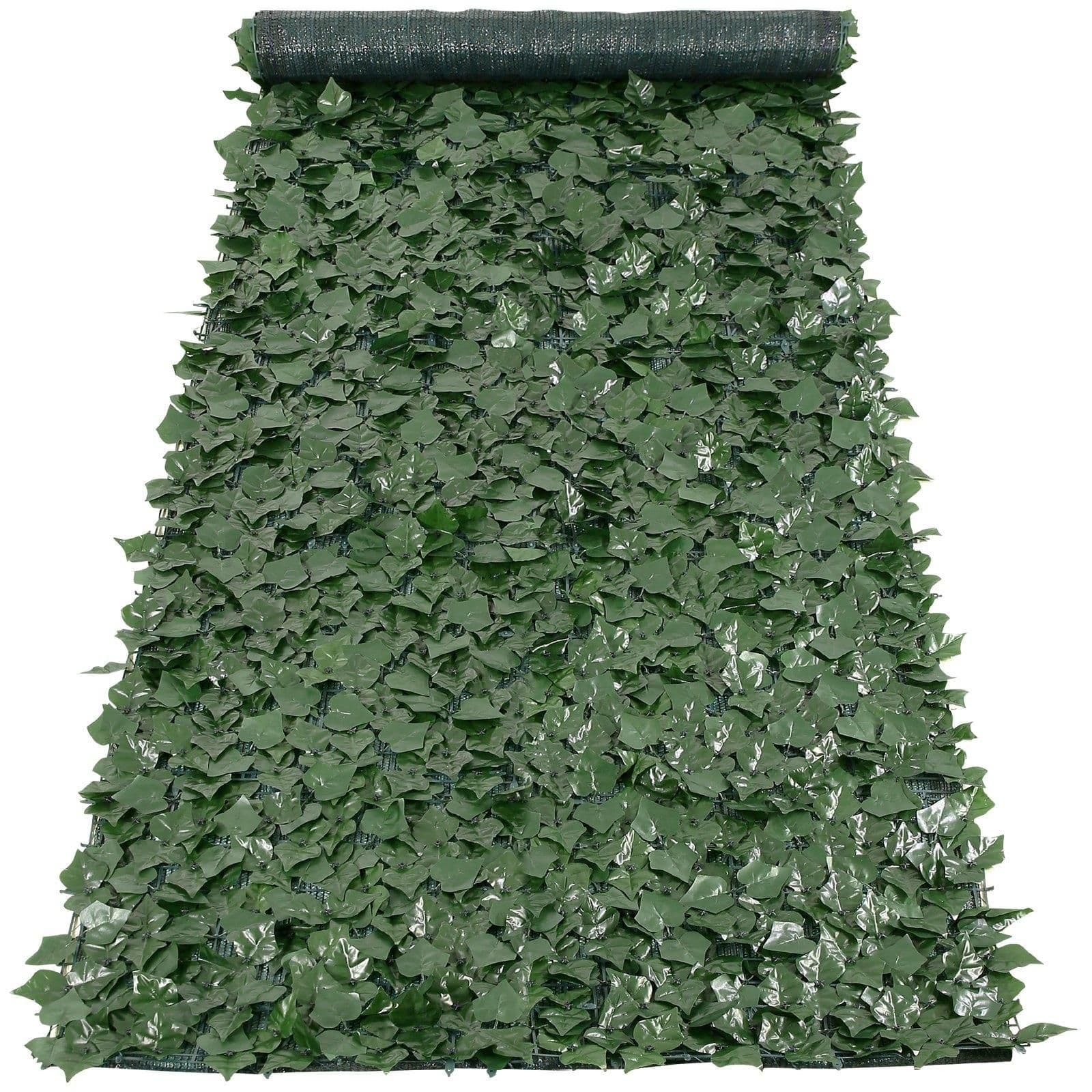 image-VEVOR Haie Artificielle 99x401 cm Brise Vue Clôture de Lierre Artificiel Intimité Support en Tissu Maillé et Joint Renforcé Déco Fausses Feuilles pour Jardin, Extérieur, Cour, Balcon, Terrasse, Patio