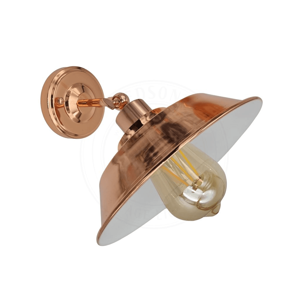image-Vintage Industrial Rose Gold Retro Wall light Sturdy Metal Lamp Shade Lights Classic Style Electroplated Finish E27 lamp