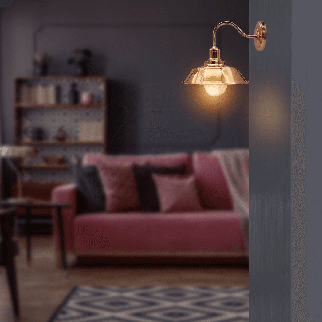 image-Vintage Industrial Rose Gold Retro Wall light Sturdy Metal Lamp Shade Lights Classic Style Electroplated Finish E27 lamp