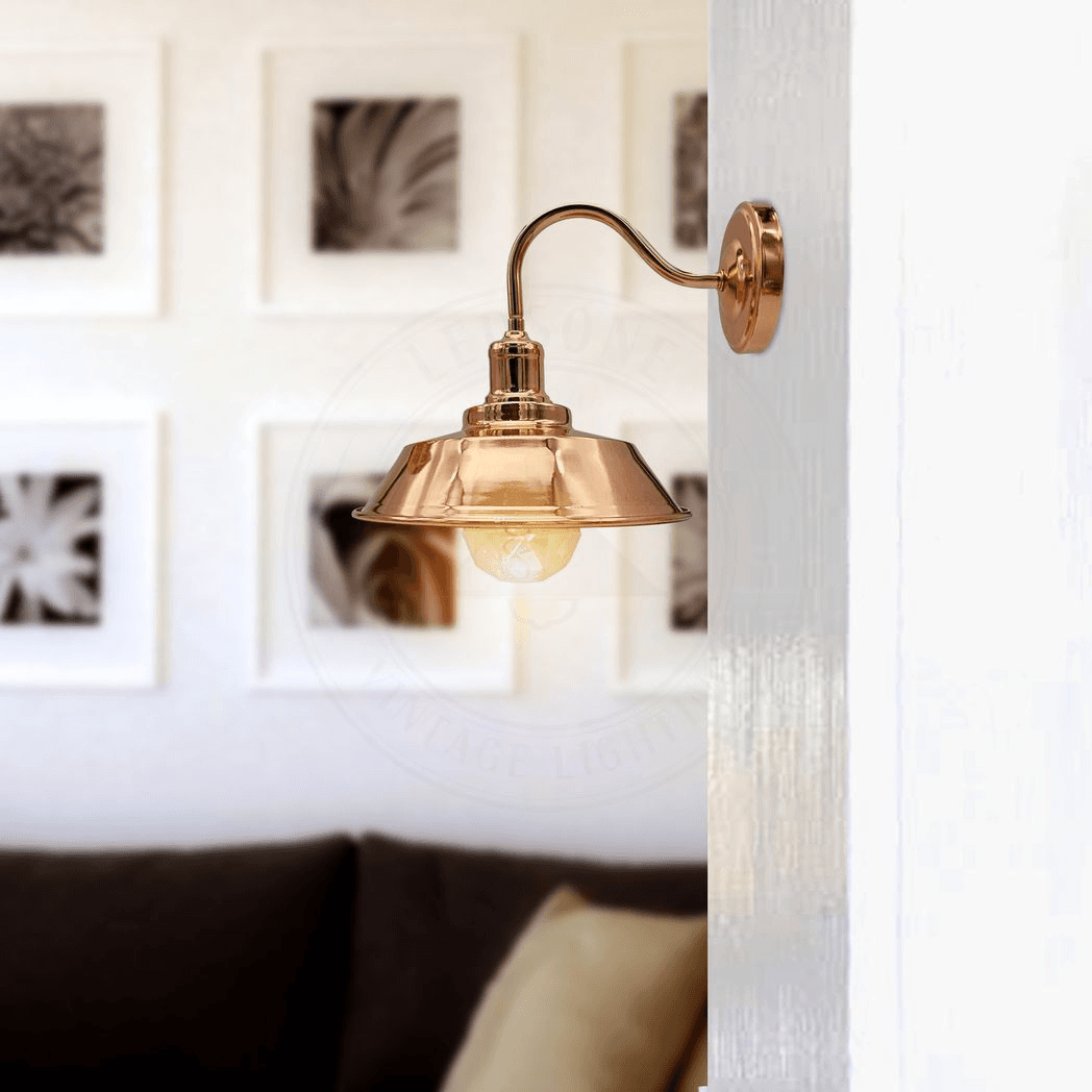 image-Vintage Industrial Rose Gold Retro Wall light Sturdy Metal Lamp Shade Lights Classic Style Electroplated Finish E27 lamp