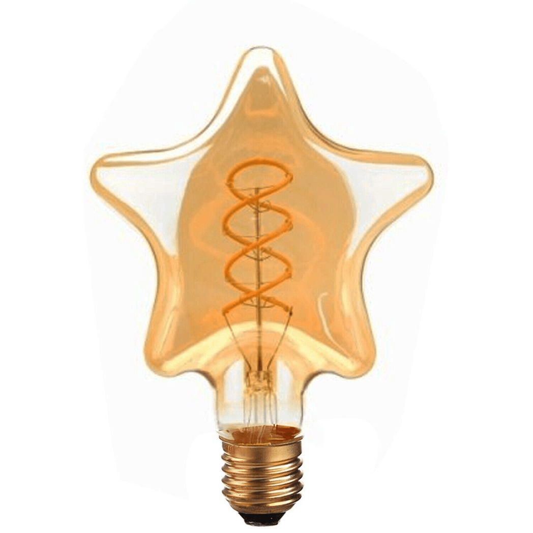 image-3 Pack Vintage Retro style e27 Edison Screw Amber Glass light Bulbs , Warm White Colour