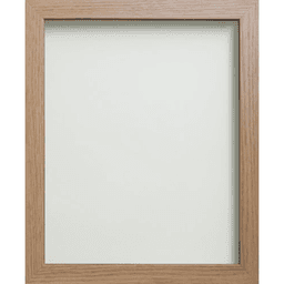 image-Foil Wrapped MDF Picture Photo Frame Fitted with Perspex Plexiglass, Oak Frame
