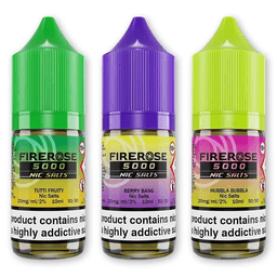 image-Elux Firerose 5000 20mg Nicotine Strength 10ml Bottle Size Nic Salts E-liquids