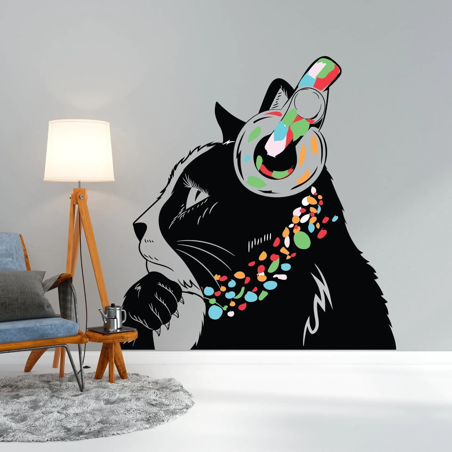 image-Cat Wall Sticker - Kitten Head Decal