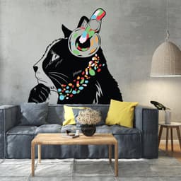 image-Cat Wall Sticker - Kitten Head Decal