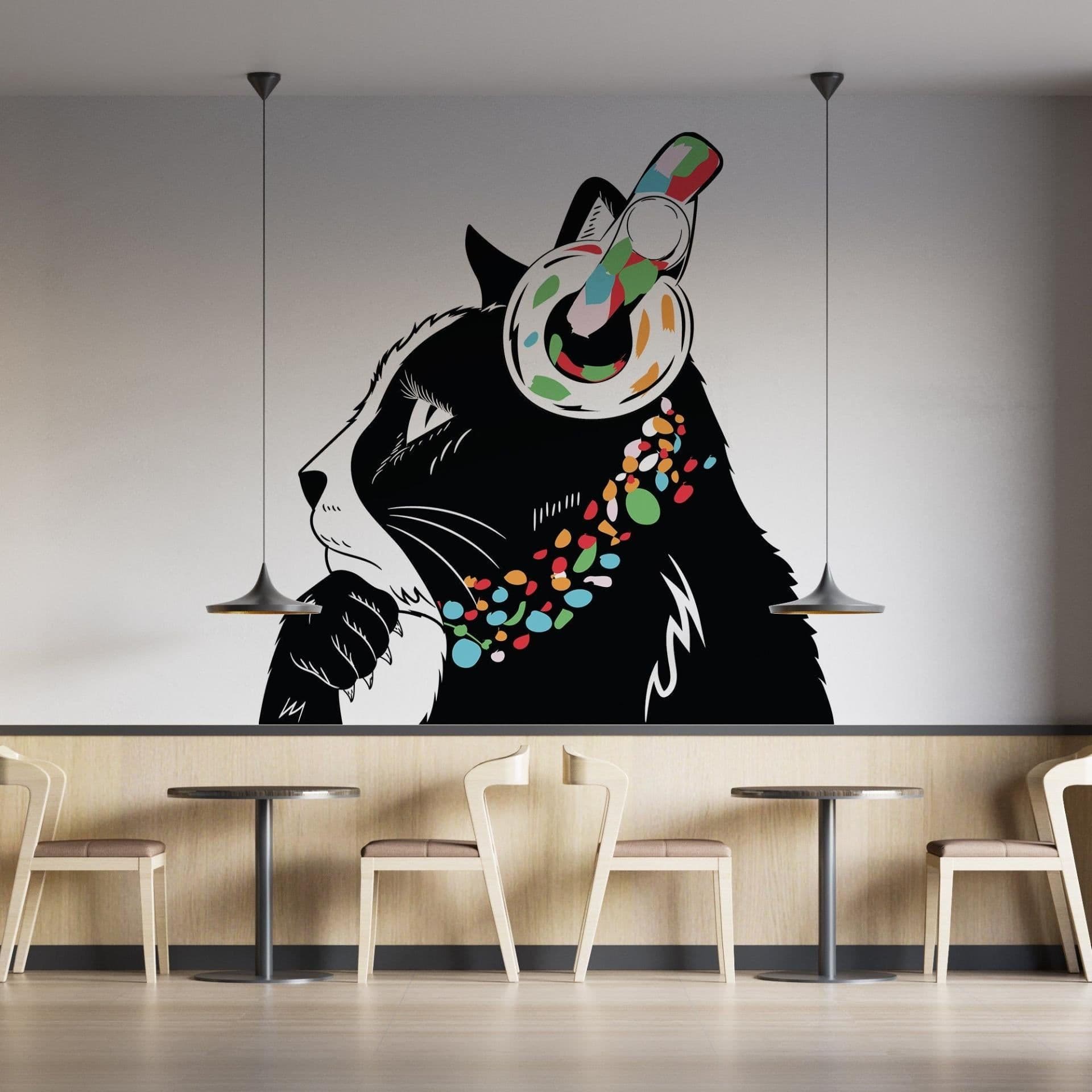 image-Cat Wall Sticker - Kitten Head Decal
