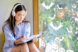 image-Halloween Window Decals - Spooky Delights with Festive Pumpkins and Bats Display Stickers