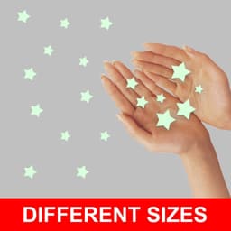 image-Glow In The Dark Stars Stickers - The Glowing Moon Decal For Nursery Kid Room Ceiling And Wall