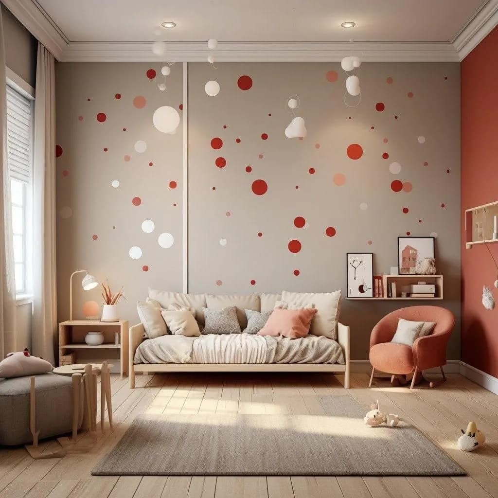 image-200x White and Red Round Dot Stickers - Small Blank Adhesive Matte Vinyl Polka Decor