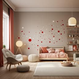 image-200x White and Red Round Dot Stickers - Small Blank Adhesive Matte Vinyl Polka Decor