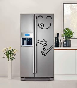 image-Vinyl Die Cut Art Sticker Set - Playful Fun Decal for Kitchen Fridge Door