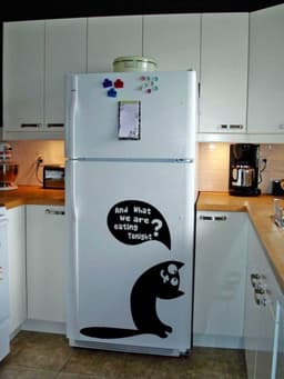 image-Whimsical Die Cut Vinyl Sticker Set - Fun Kitchen Fridge Door Decorative Labels